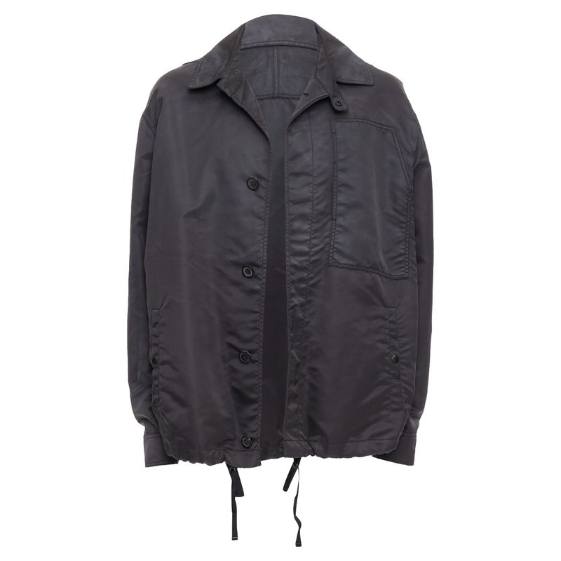 Lanvin Distressed Nylon Drawstring Anorak